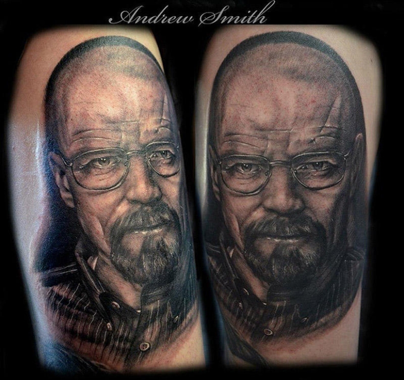 Incredibly realistic Walter White tattoos