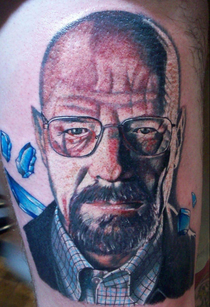 Incredibly realistic Walter White tattoos