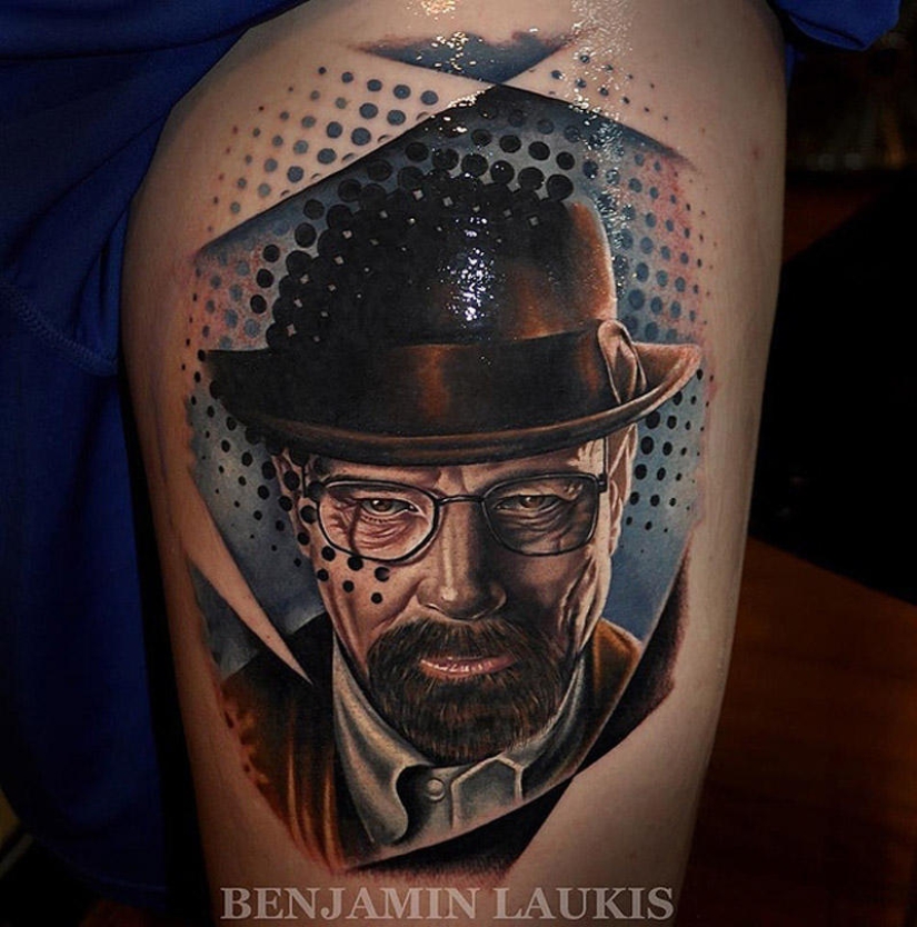 Incredibly realistic Walter White tattoos