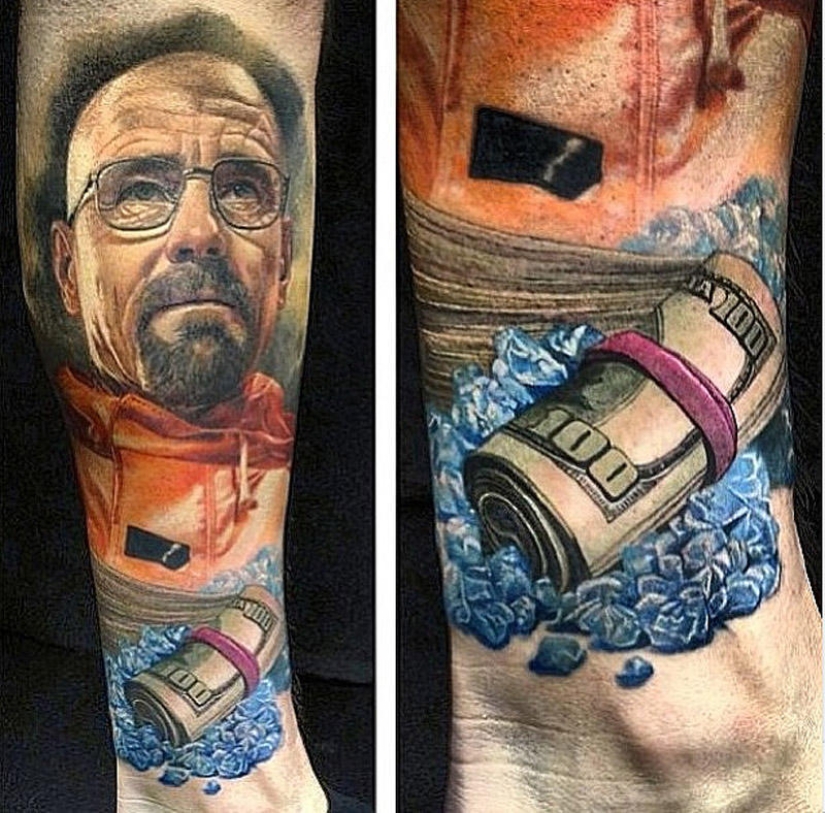 Incredibly realistic Walter White tattoos