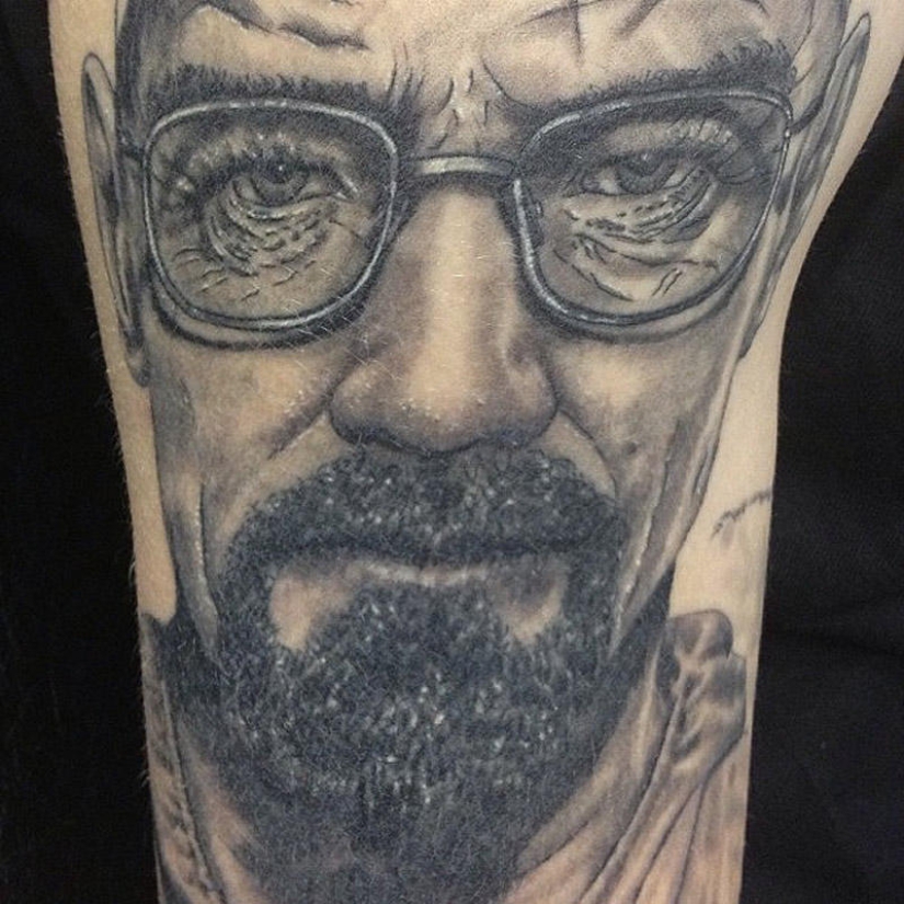 Incredibly realistic Walter White tattoos