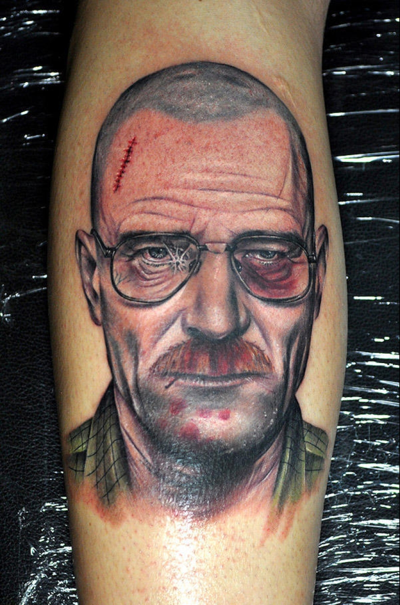 Incredibly realistic Walter White tattoos