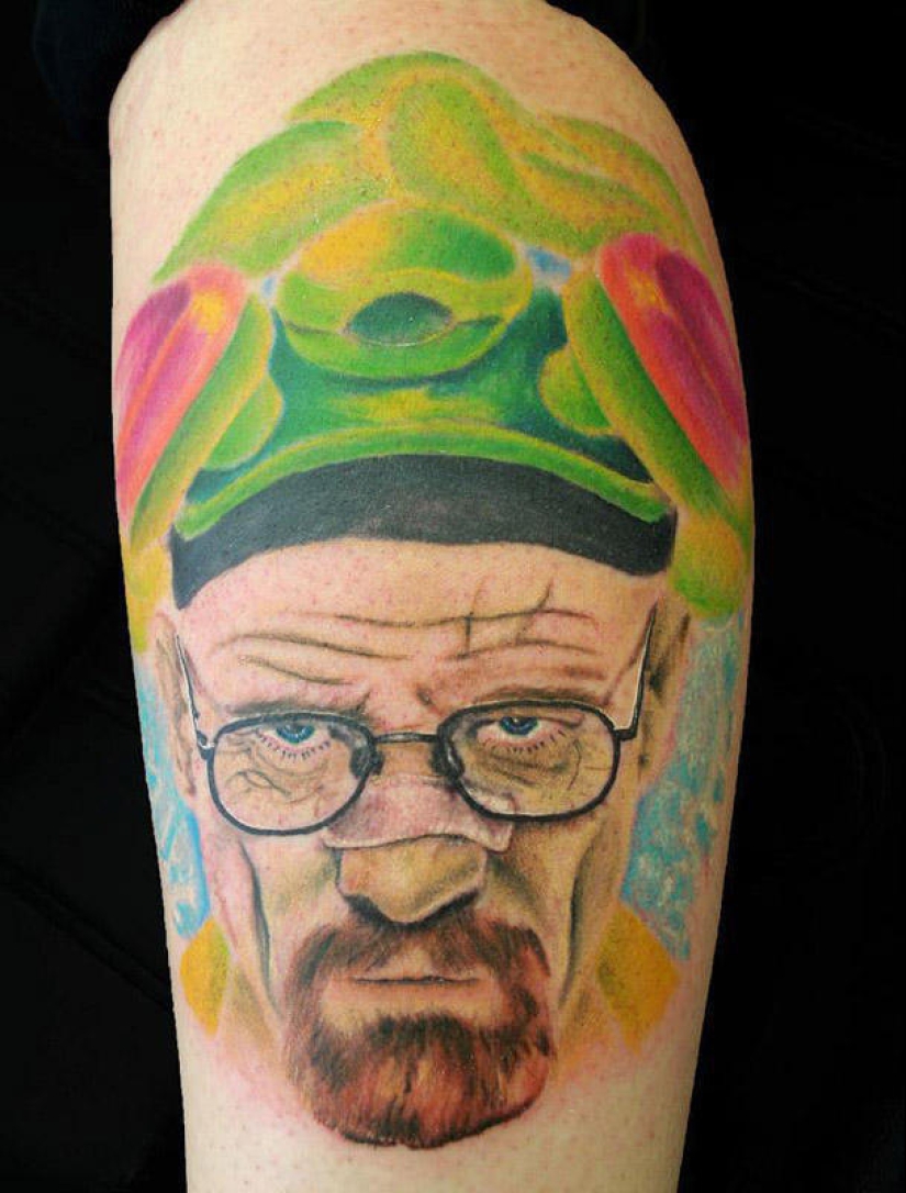 Incredibly realistic Walter White tattoos