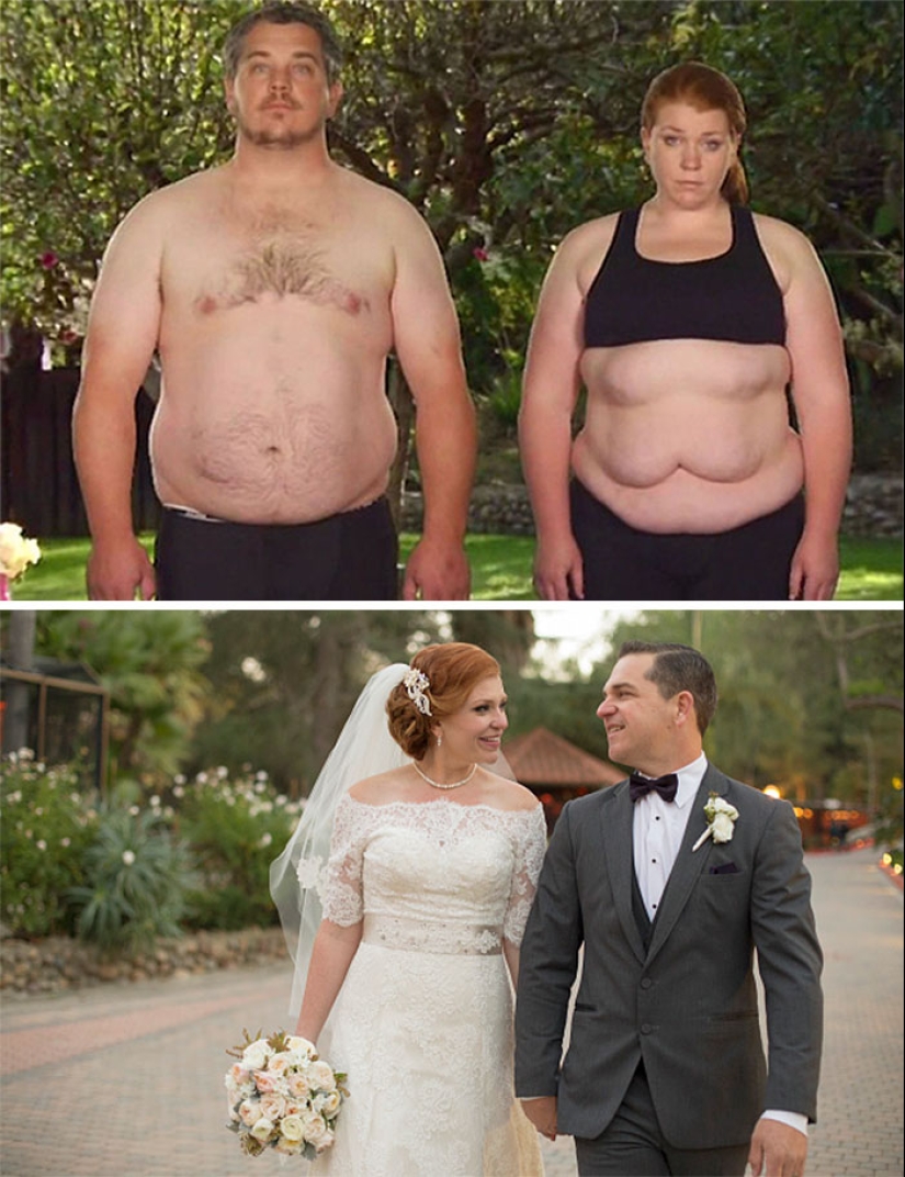 Inspiring photos of couples before and after losing weight together