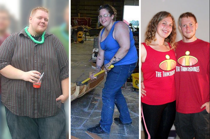 Inspiring photos of couples before and after losing weight together