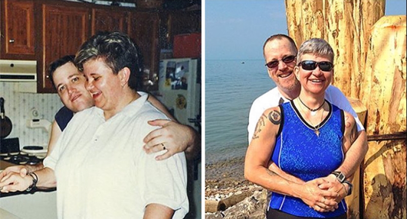 Inspiring photos of couples before and after losing weight together