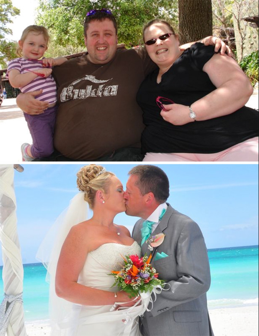 Inspiring photos of couples before and after losing weight together