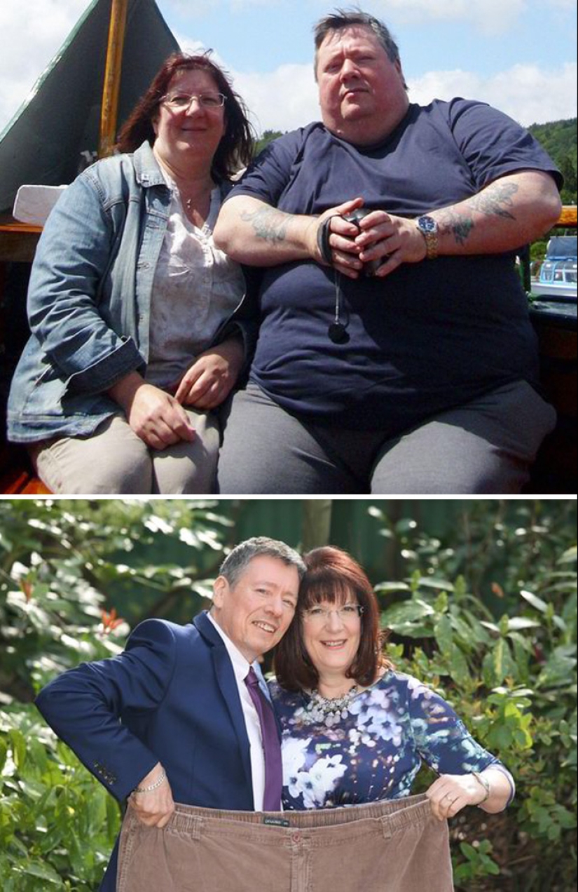 Inspiring photos of couples before and after losing weight together