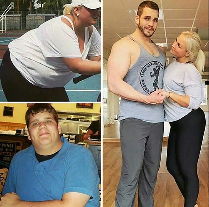 Inspiring photos of couples before and after losing weight together