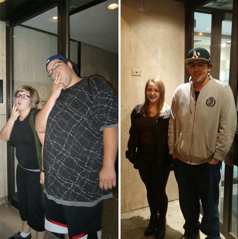 Inspiring photos of couples before and after losing weight together