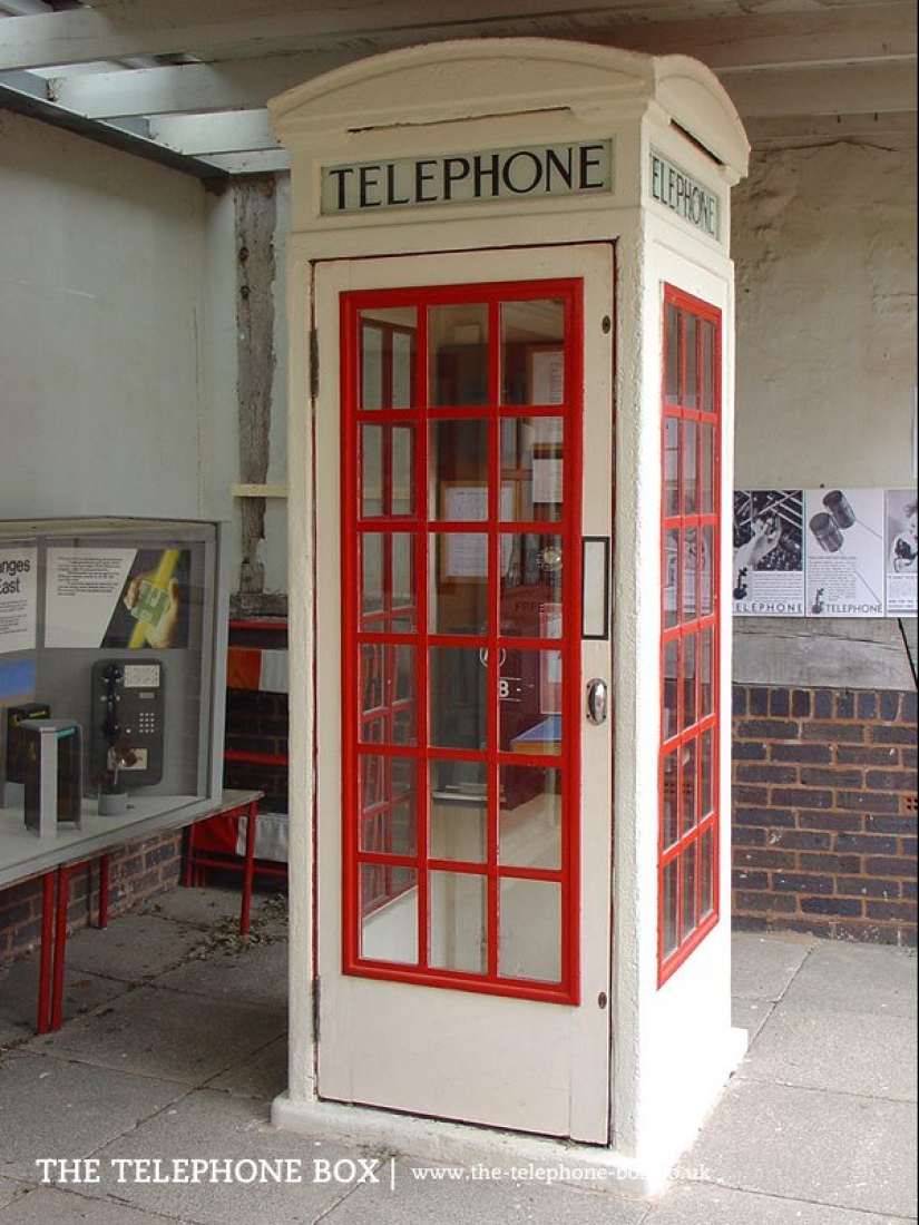 Intimate conversation: the famous red telephone box copied from the tombstones