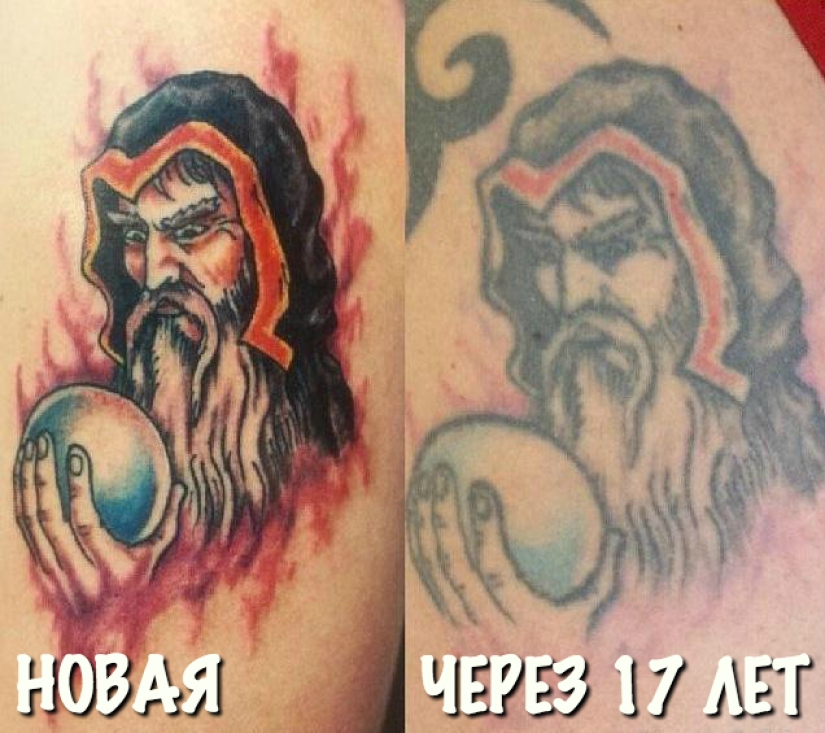 It was-it became: how tattoos age
