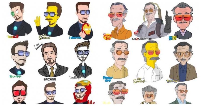 Italian artist turns celebrities into cartoon characters