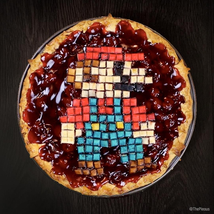 It's even a pity to cut: pop culture in pies