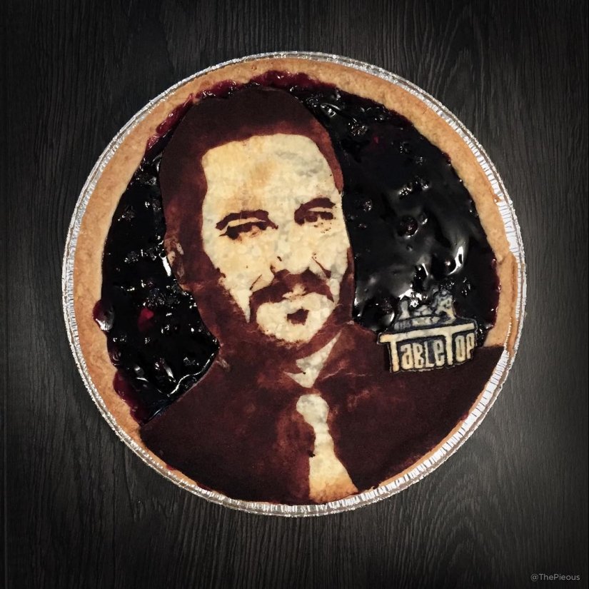 It's even a pity to cut: pop culture in pies