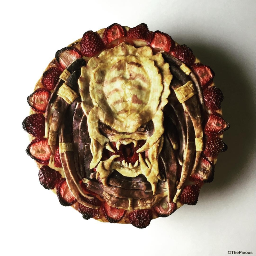 It's even a pity to cut: pop culture in pies