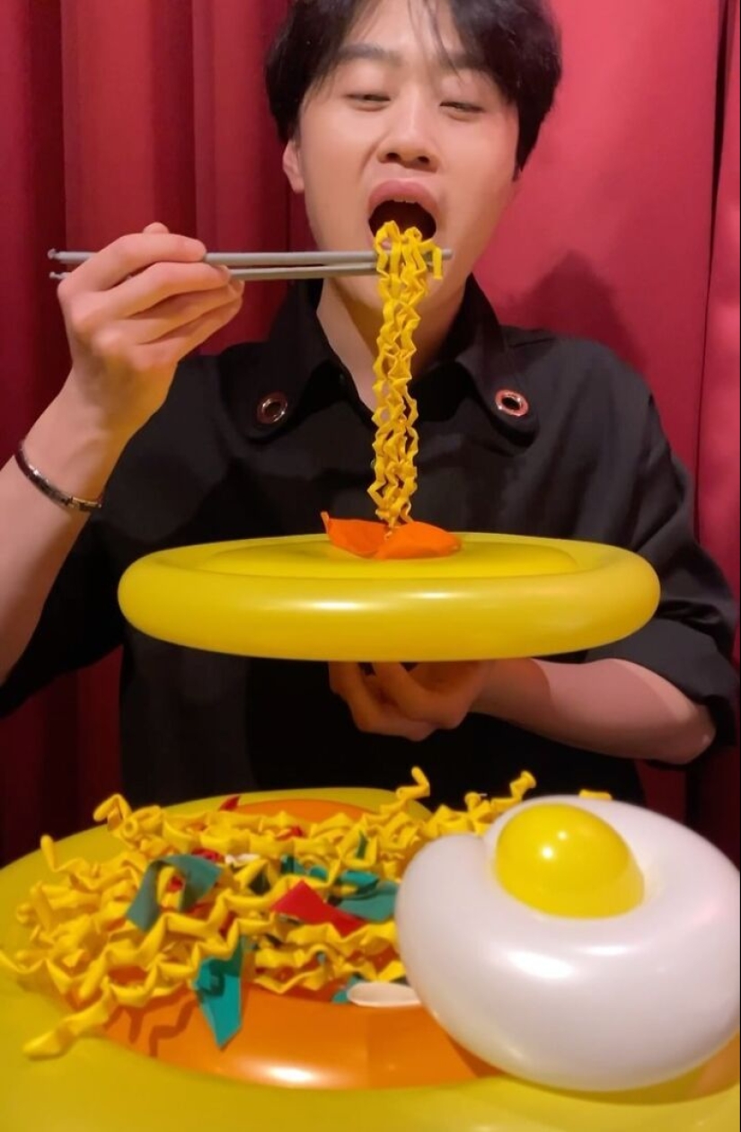 Jiwon Lee transforma el arte con globos con sus deliciosas creaciones culinarias