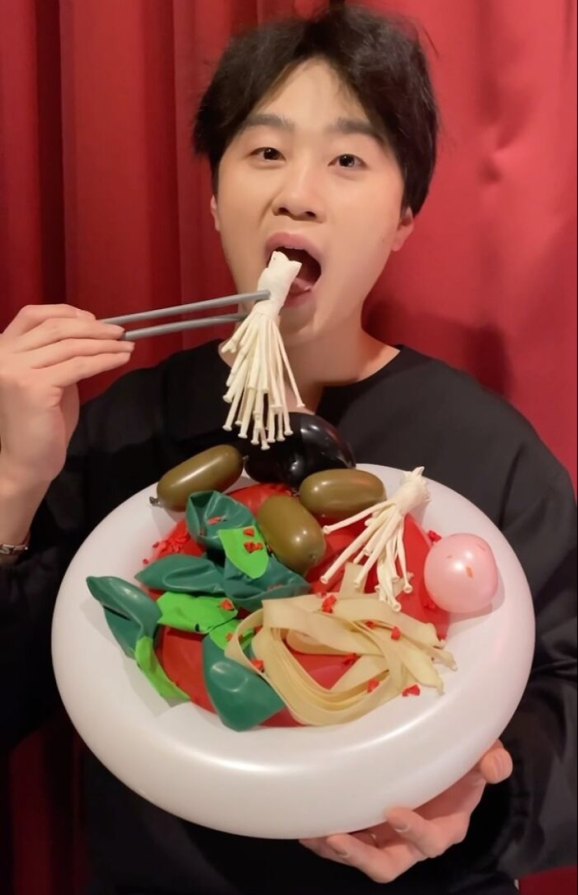 Jiwon Lee transforma el arte con globos con sus deliciosas creaciones culinarias