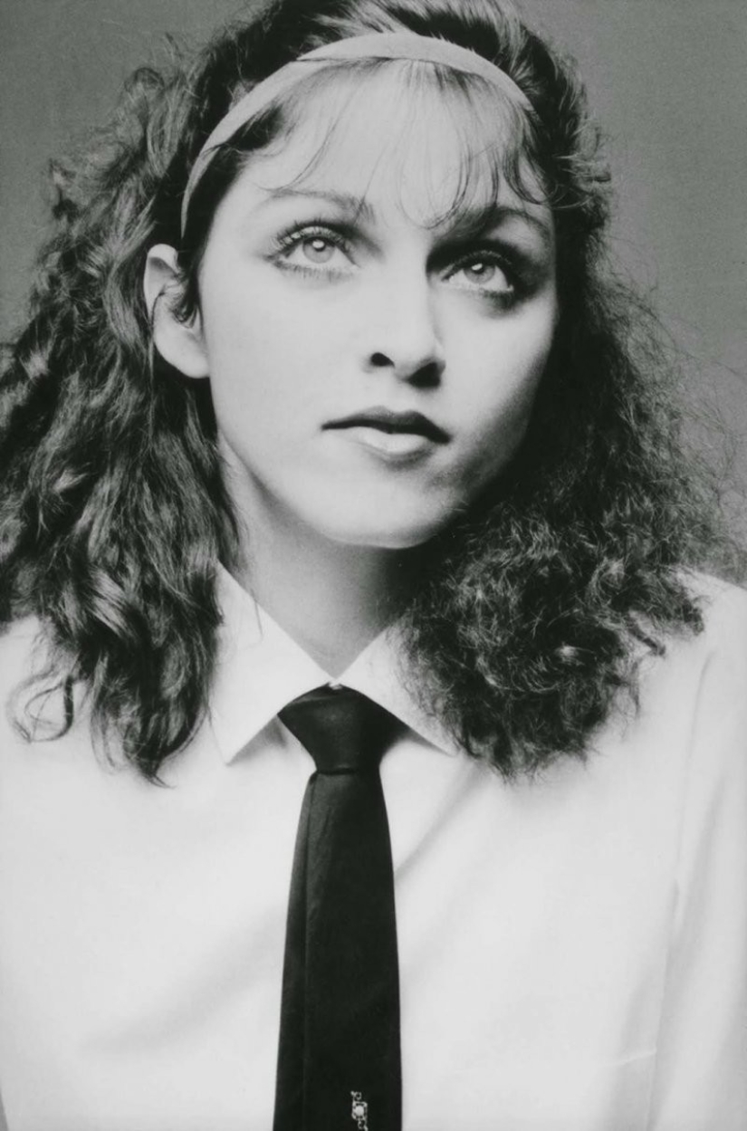 Joven y todavía desconocido Madonna con fotografías de Michael McDonnell