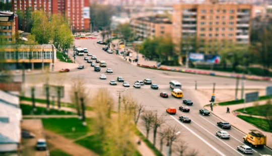 Juguete lugar de nacimiento: los paisajes urbanos de Rusia en la lente tilt-shift