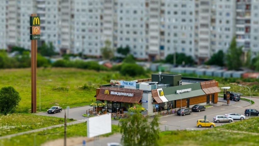 Juguete lugar de nacimiento: los paisajes urbanos de Rusia en la lente tilt-shift