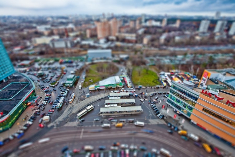 Juguete lugar de nacimiento: los paisajes urbanos de Rusia en la lente tilt-shift