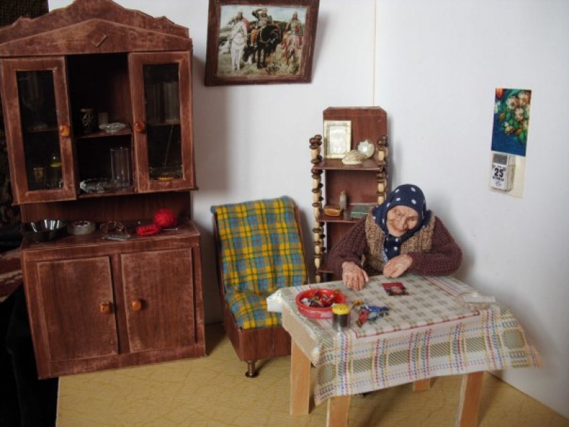 "Juguetes para adultos": un toque de casa de Muñecas miniaturas Irina Verhgradskaya