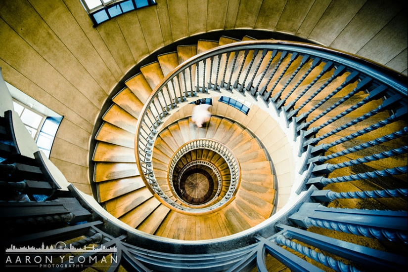 Kaleidoscope of spiral stairs