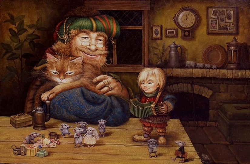 Kind cat tales by the artist Alexander Maskaev