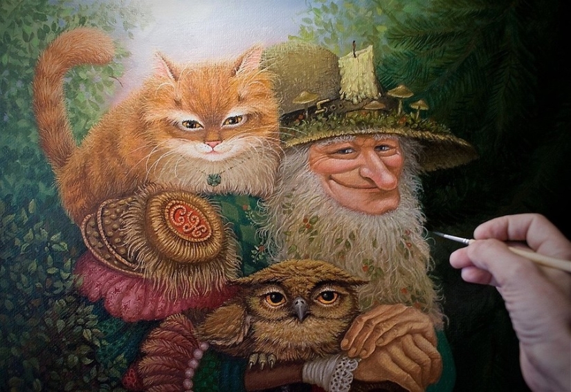 Kind cat tales by the artist Alexander Maskaev