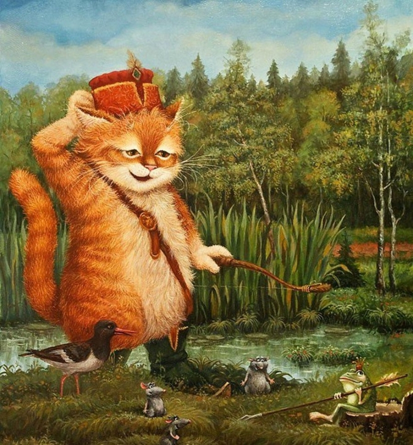 Kind cat tales by the artist Alexander Maskaev