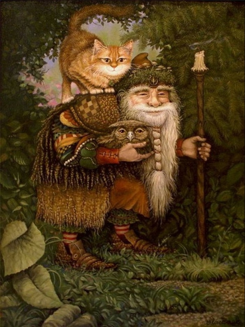 Kind cat tales by the artist Alexander Maskaev