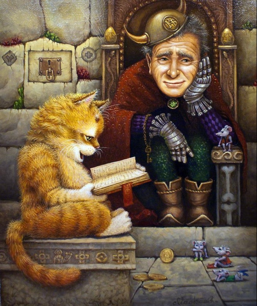 Kind cat tales by the artist Alexander Maskaev