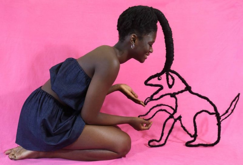 Kosa-Krasa: African artist creates amazing sculptures out of my own hair