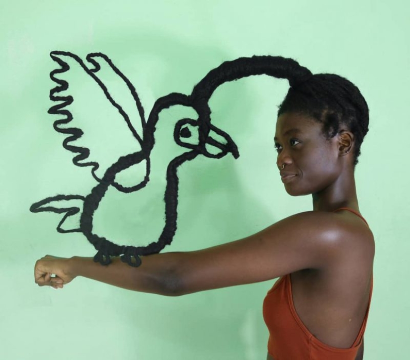 Kosa-Krasa: African artist creates amazing sculptures out of my own hair