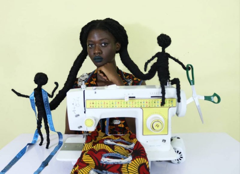 Kosa-Krasa: African artist creates amazing sculptures out of my own hair