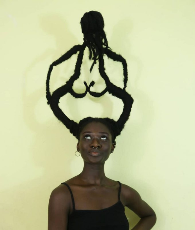 Kosa-Krasa: África artista crea increíbles esculturas de mi propio cabello