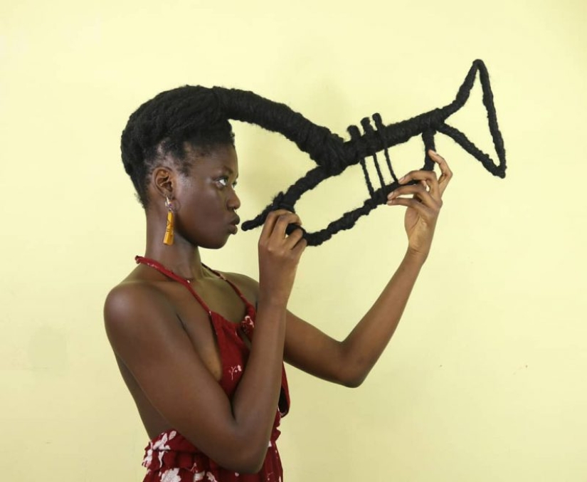 Kosa-Krasa: África artista crea increíbles esculturas de mi propio cabello