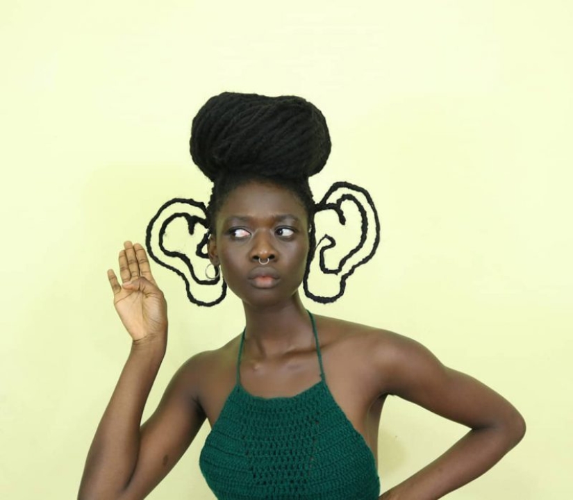 Kosa-Krasa: África artista crea increíbles esculturas de mi propio cabello