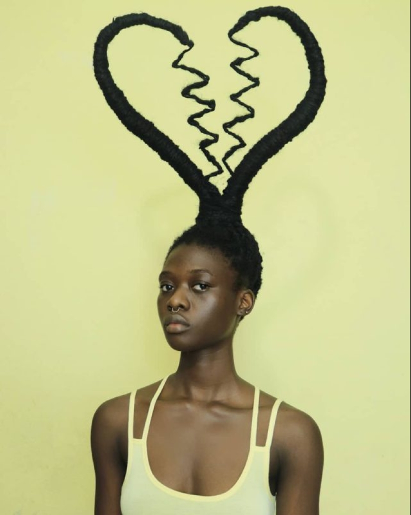 Kosa-Krasa: África artista crea increíbles esculturas de mi propio cabello