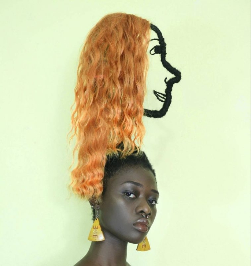 Kosa-Krasa: África artista crea increíbles esculturas de mi propio cabello