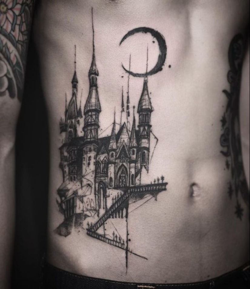 La ciudad sobre la suela: increíbles tatuajes arquitectónicos