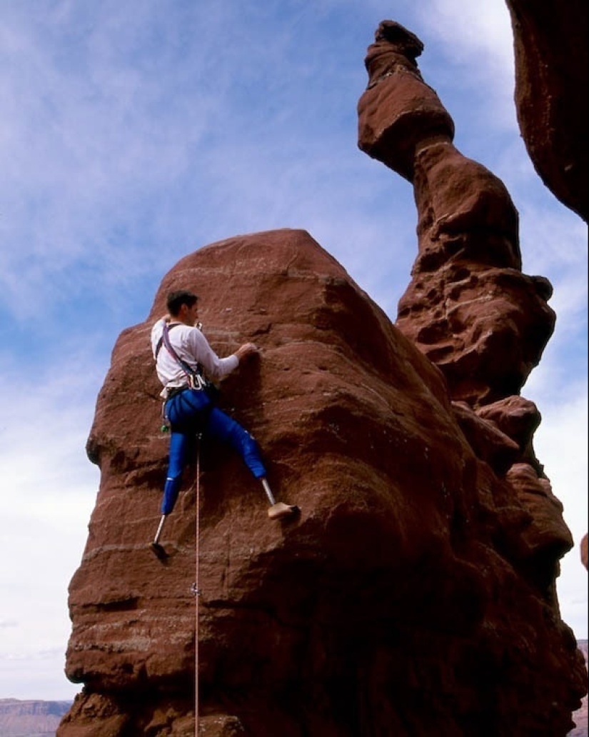 La historia de Hugh Herr, un escalador sin piernas que resultó ser más fuerte que una piedra