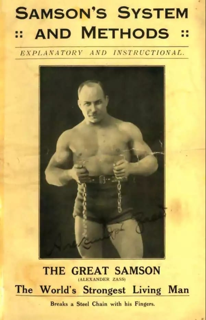 La historia del atleta de circo Alexander Zass - ruso "Iron Samson"