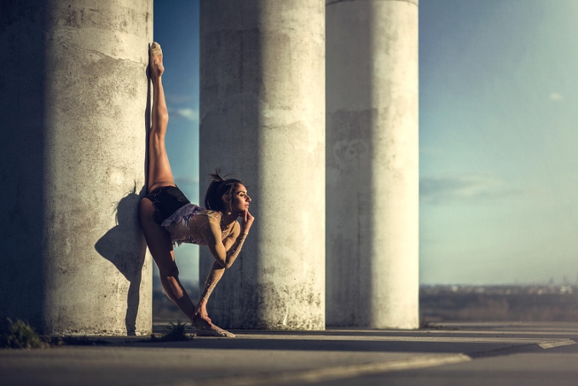 La magia de bailar con la metrópoli: una magnífica serie de fotos de gimnastas y bailarines de Dimitri Rulland