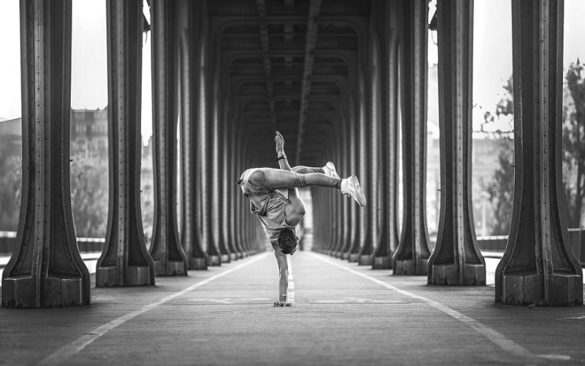 La magia de bailar con la metrópoli: una magnífica serie de fotos de gimnastas y bailarines de Dimitri Rulland