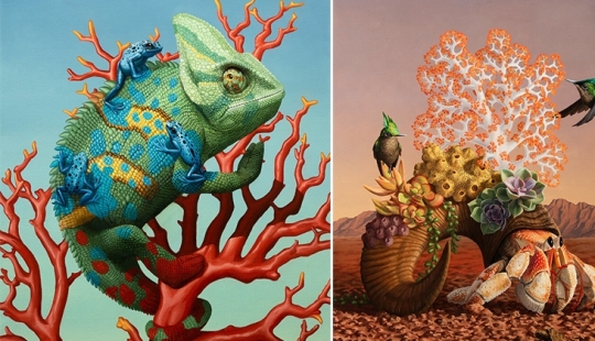 La magia del mundo animal en las pinturas del artista surrealista John Ching