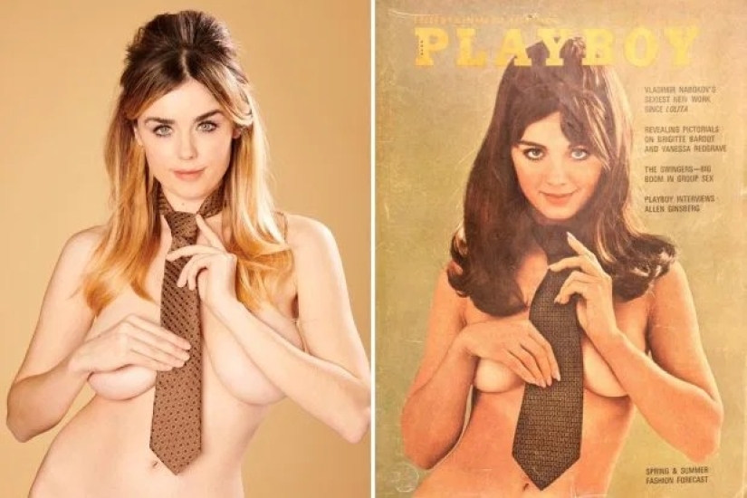 La moda tentación nunca se desvanece: Chicas calientes vuelve a crear el icónico poses de las estrellas de Playboy