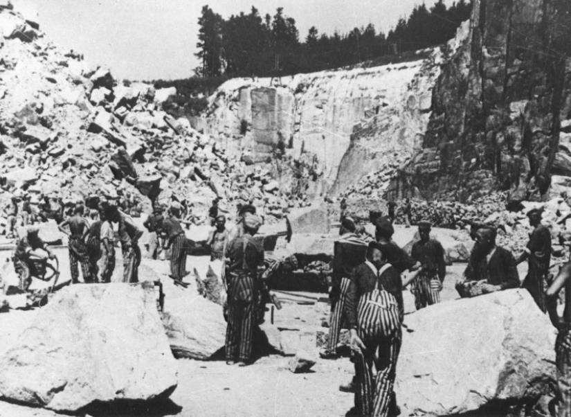 "Ladder of the dead" in the Austrian concentration camp Mauthausen