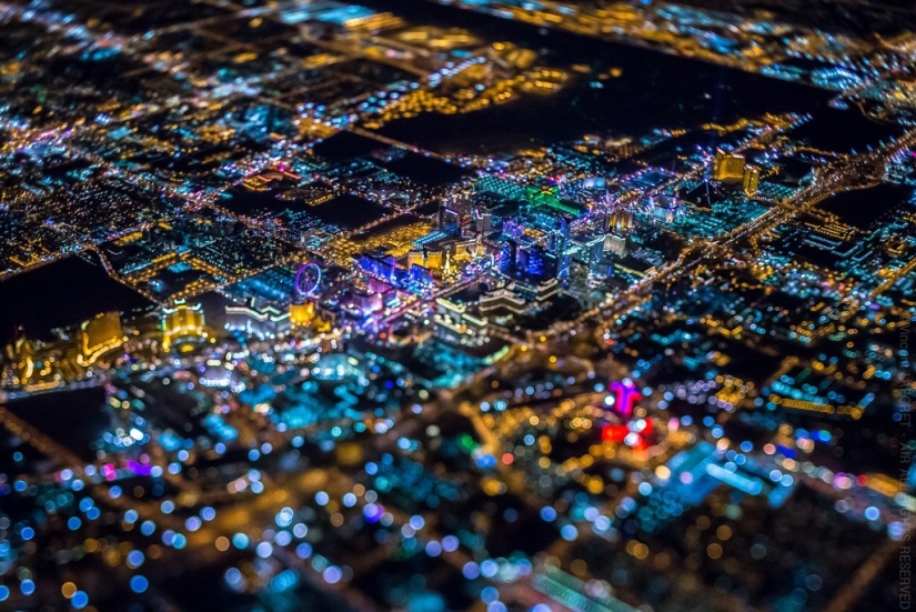 Las Vegas night from a height